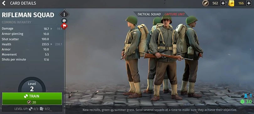 Unit map in the World War Armies beta