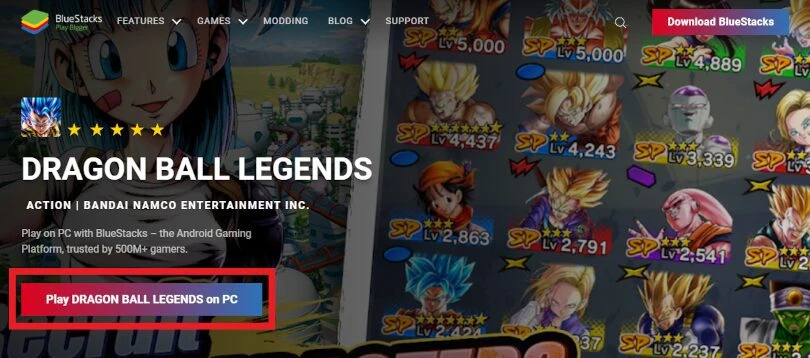 Download an Android emulator to play Dragon Ball Legends