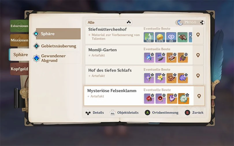 Liste der Artefakt-Dungeons in Genshin Impact