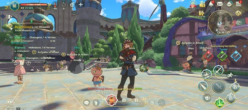 Gameplay zur Veröffentlichung von Ni no Kuni: Cross Worlds auf Mobilgeräten