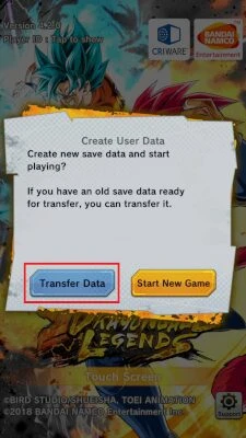 Find your account on Dragon Ball Legends