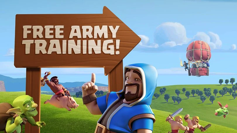 Clash of Clans army training becomes free