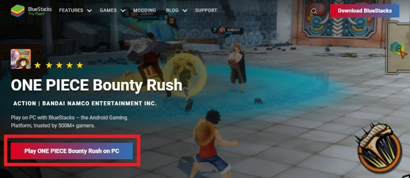 Download an Android emulator to play ONE PIECE Bounty Rush on PC