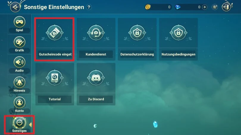 Rufen Sie das Menü auf, um Ni no Kuni: Cross Worlds Codes