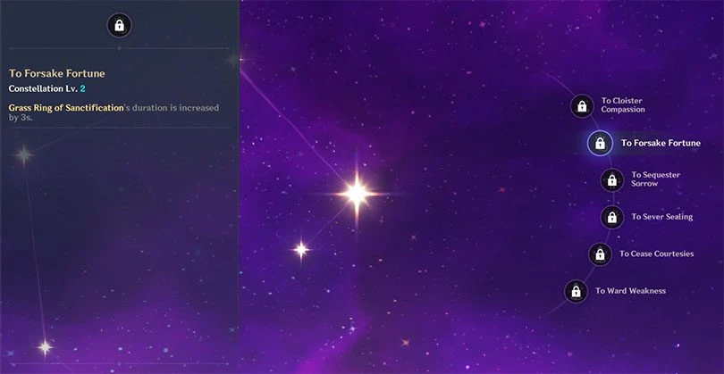 Kuki Shinobu Constellations  in Genshin Impact