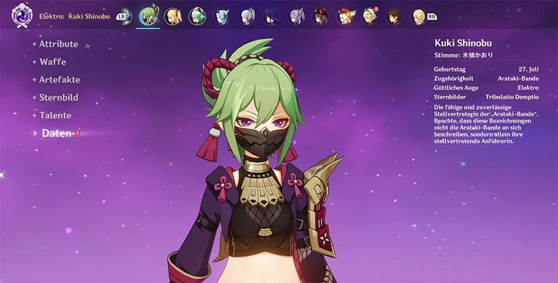 Kuki Shinobus Profil