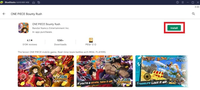 Install ONE PIECE Bounty Rush on PC