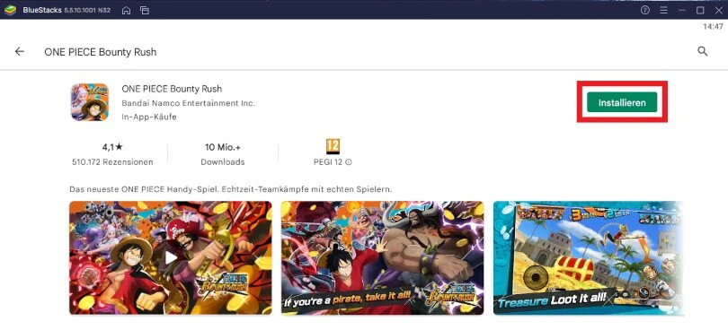 Installieren Sie ONE PIECE Bounty Rush auf dem PC 