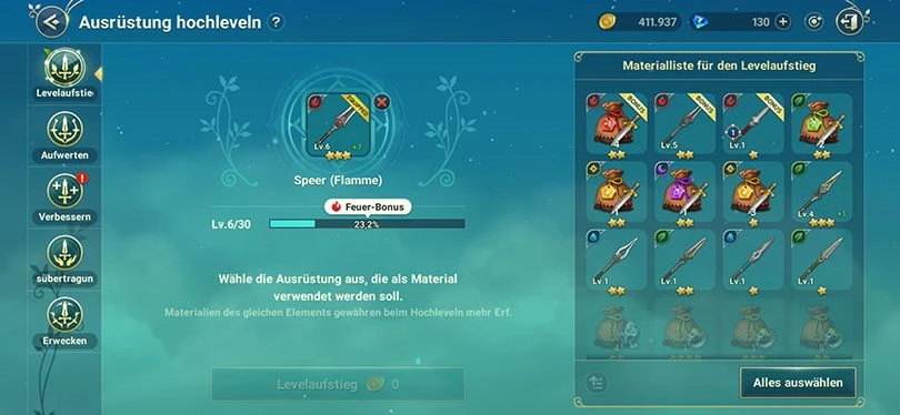 Verstärken Sie Ihre Ausrüstung in Ni no Kuni: Cross Worlds