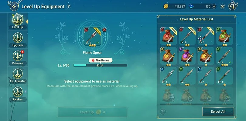 Reinforce your equipment in Ni no Kuni: Cross Worlds