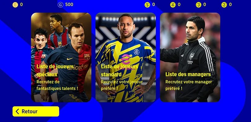 Sortie eFootball 2022 Mobile : les joueurs