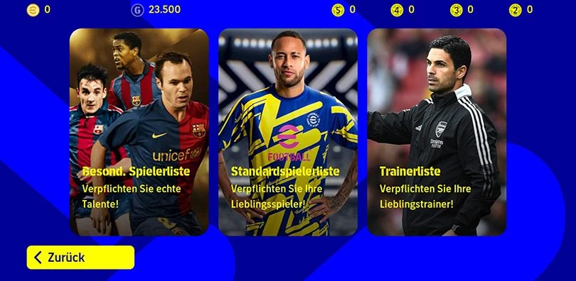 Veröffentlichung eFootball 2022 Mobile: Die Spieler