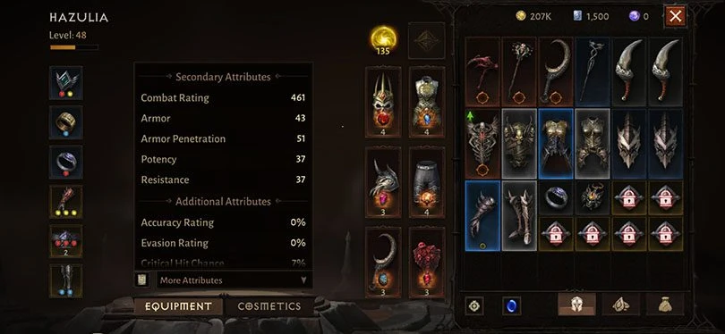 Diablo Immortal equipment