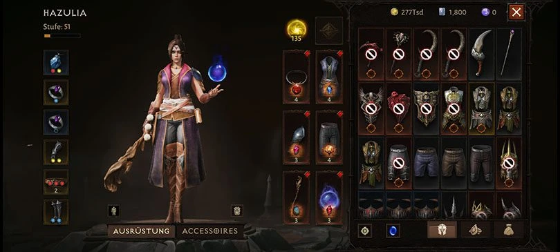 Ausstattung in Diablo Immortal nach einem Klassenwechsel