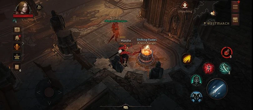 Changing flames: location to change class in Diablo Immortal
