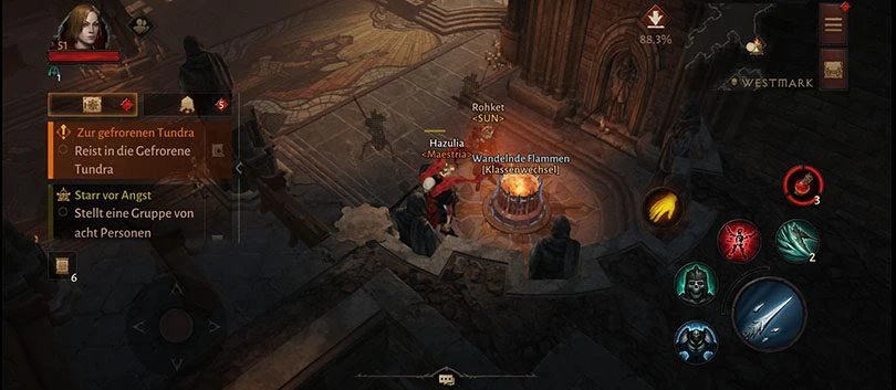 Wechselflammen: Ort, um die Klasse zu wechseln in Diablo Immortal