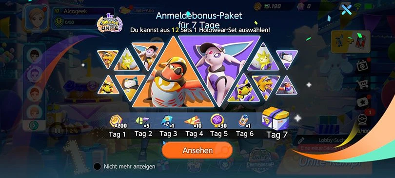 Neue Charaktere Pokémon Unite : Geschenkbox