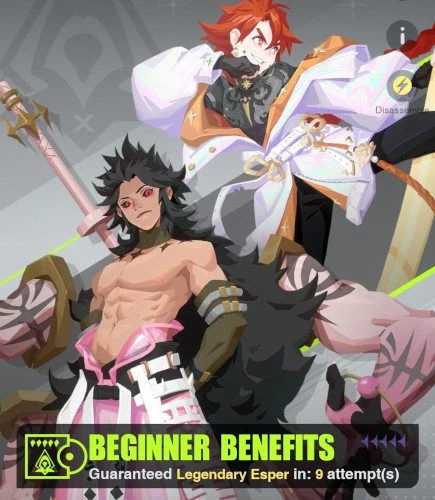 Legendary esper from Beginner benefits banner, useful for the Dislyte Tower