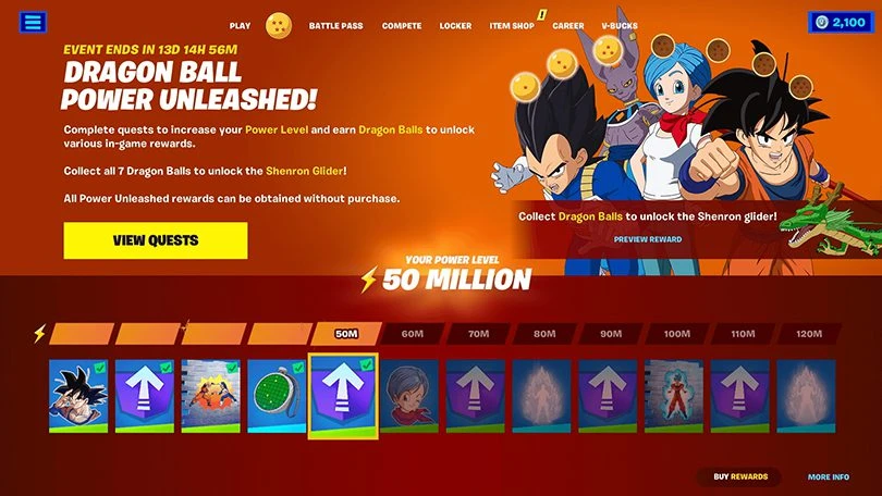 Fortnite X Dragon Ball: Power Unleashed!