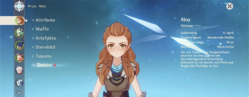 Genshin Impact Aloy Profile