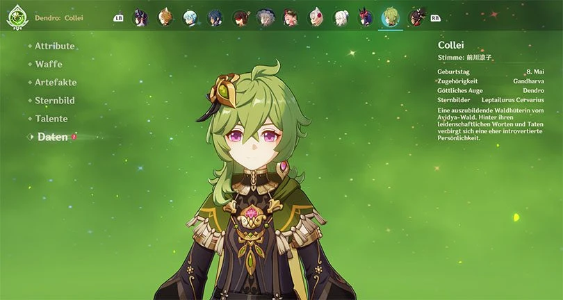 Genshin Impact Colleis Profil
