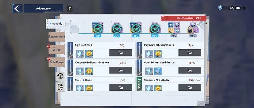 Tower of Fantasy weekly quests