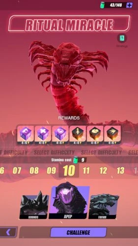 Dislyte Apep 10 challenge in the ritual miracle
