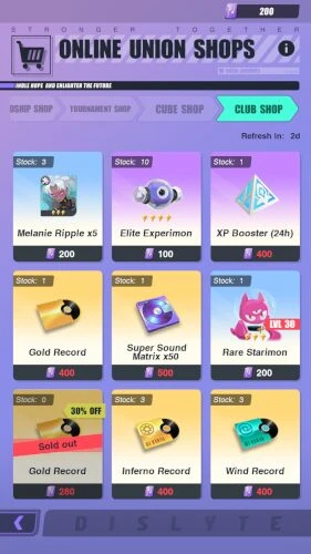 Completing club missions gives Dislyte Gold Records 