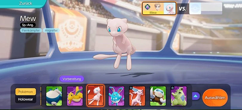 Pokémon Unite Mew Steckbrief