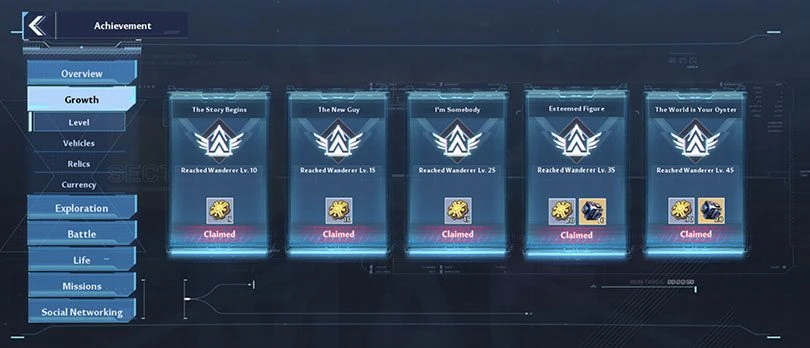 Make achievements in Tower of Fantasy to get dark crystals
