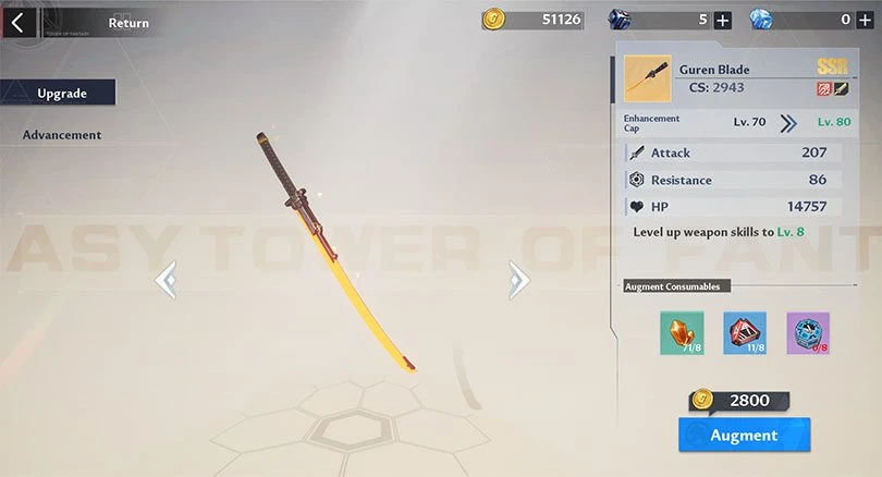 Guren Upgrade materials, Tower of Fantasy Claudia's weapon
