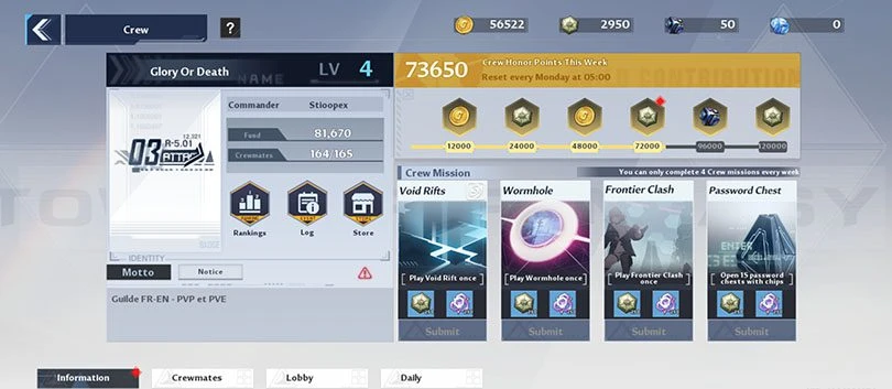 Be part of a team to get Tower of Fantasy dark crystals