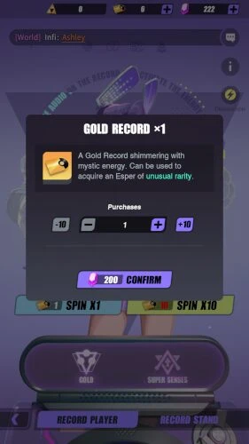 Use the Dislyte crystals to buy a gold record