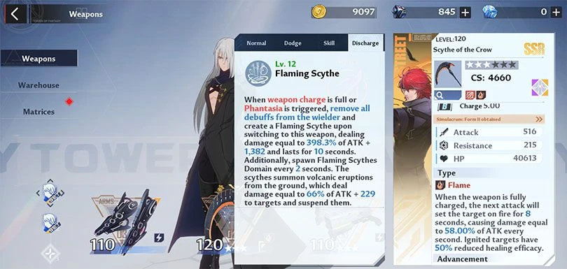 Scythe of the Crow Discharge, Tower of Fantasy King's weapon