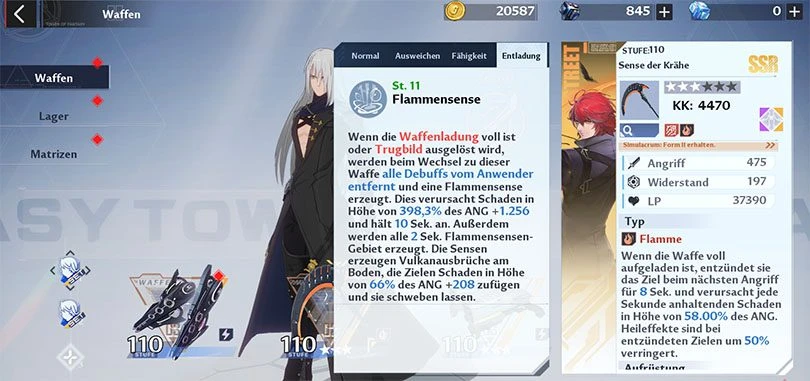 Sense der Krähe Entladung, Tower of Fantasy Kings Waffe