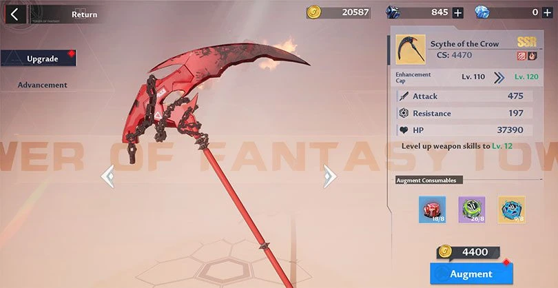 Upgrade Tower of Fantasy King's weapon