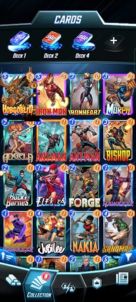 Test of Marvel Snap: the cards