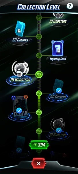 The collection level that allows you to unlock cards