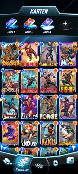 Test von Marvel Snap: Die Karten
