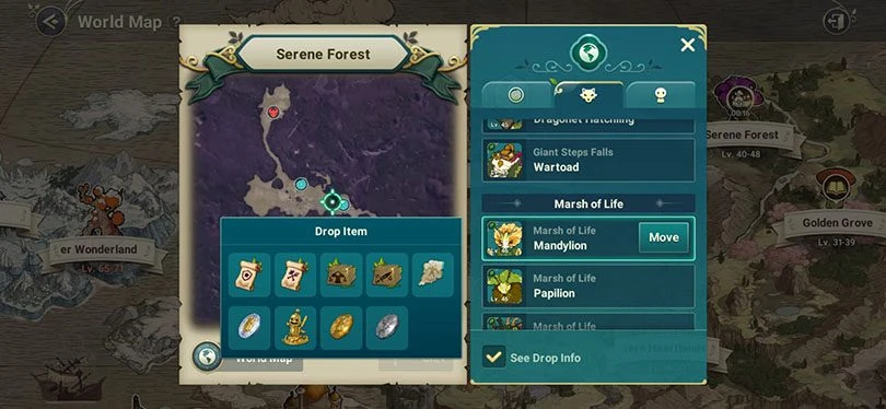 Ni no Kuni: Cross Worlds Gold Farming : Serena Forest