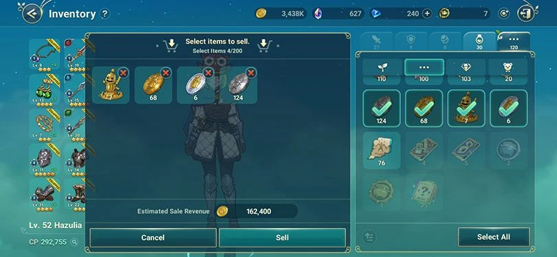 Items to sell to get gold in Ni no Kuni: Cross Worlds