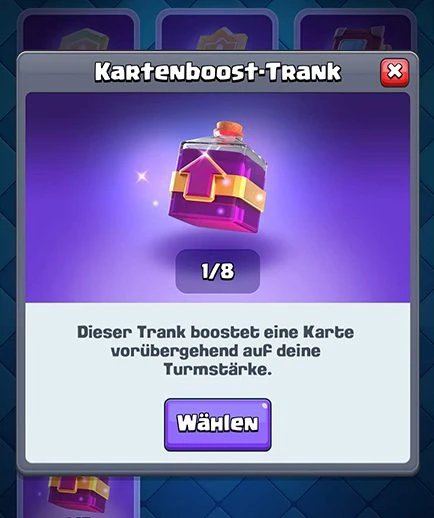 Der Kartenboost-Trank im Clash Royale Clashmas-Update
