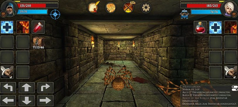 Gameplay-Bild aus Moonshades RPG