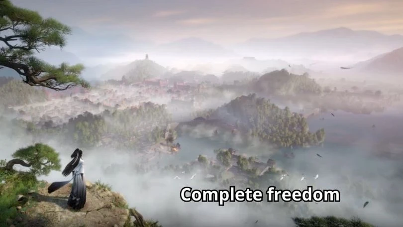Justice Mobile character freely exploring the vast game world