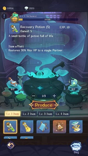 Madtale potion boost menu